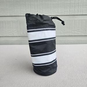 Thirty One Bring A Bottle Thermal Ribbon Stripe Black White Insulated Travel